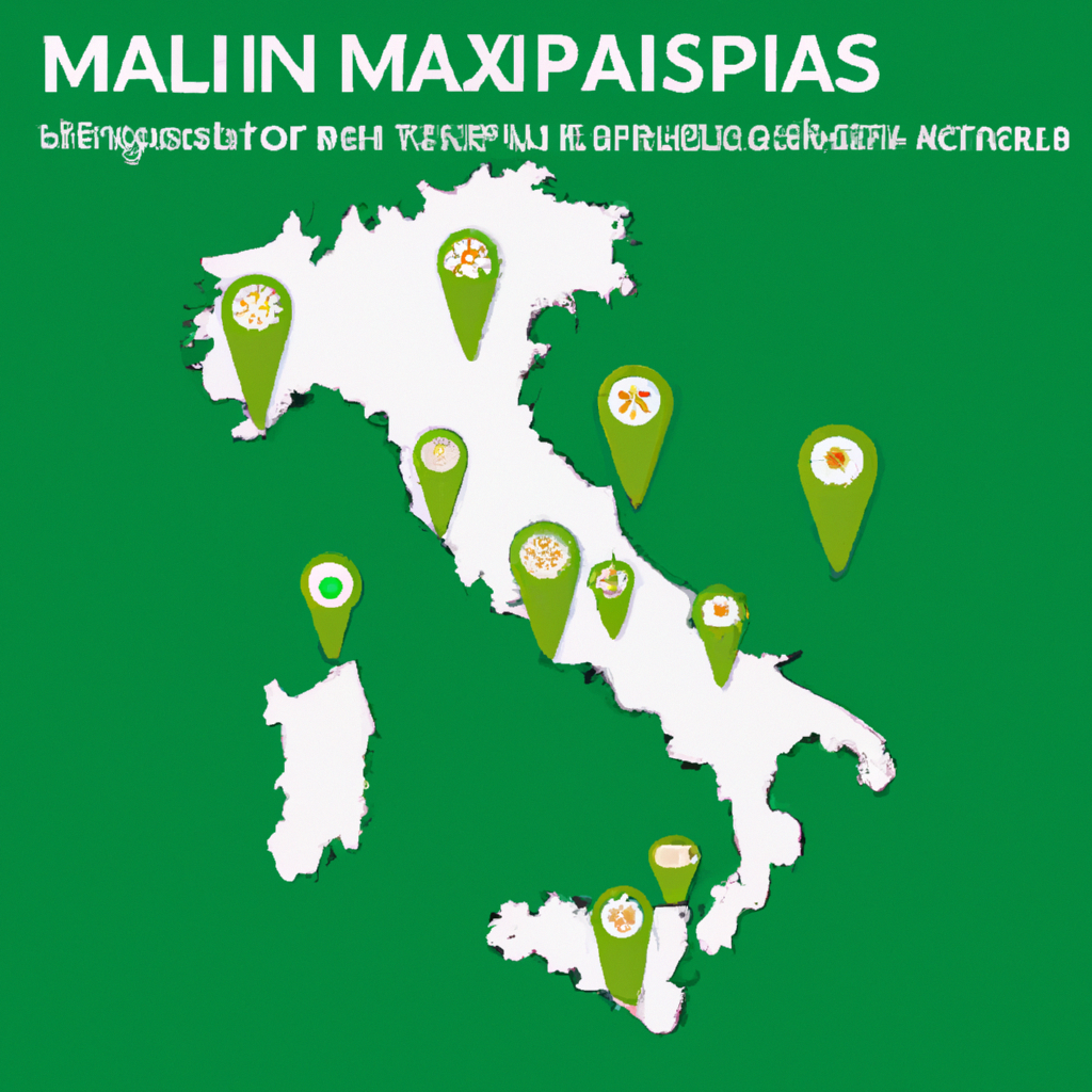 Mappa illustrata dell'Italia con indicatori di servizio